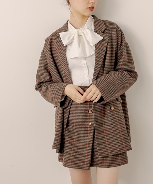 OLIVE des OLIVE(オリーブデオリーブ)の「ラップ風スカパン(スカート・レディース・グレイッシュベージュ/ダークブラウン/ブラウン・FREE)」の4枚目の写真