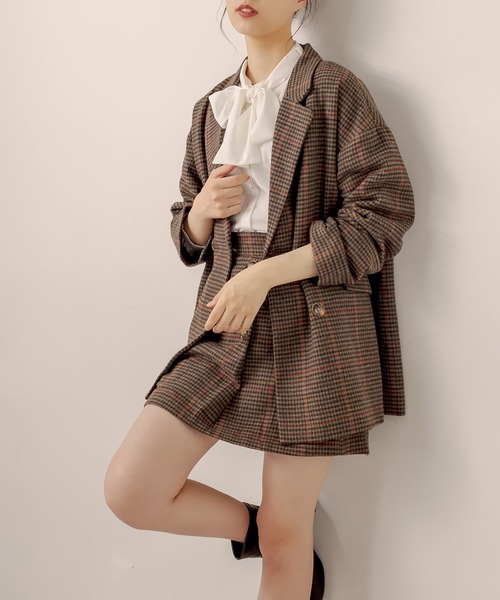 OLIVE des OLIVE(オリーブデオリーブ)の「ラップ風スカパン(スカート・レディース・グレイッシュベージュ/ダークブラウン/ブラウン・FREE)」の5枚目の写真