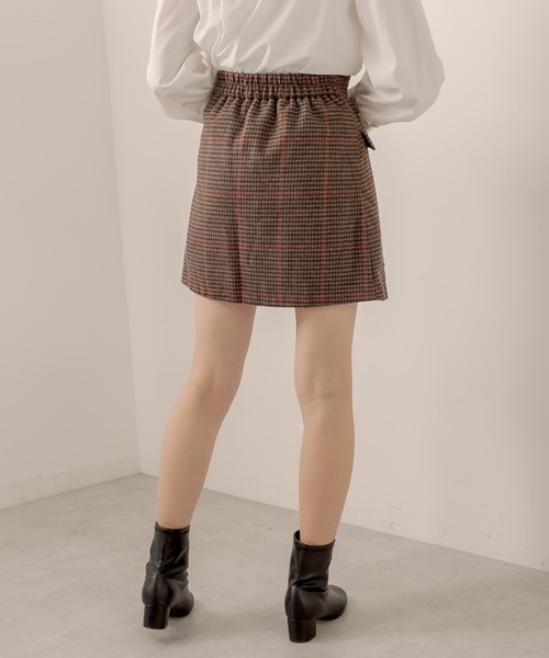 OLIVE des OLIVE(オリーブデオリーブ)の「ラップ風スカパン(スカート・レディース・グレイッシュベージュ/ダークブラウン/ブラウン・FREE)」の8枚目の写真