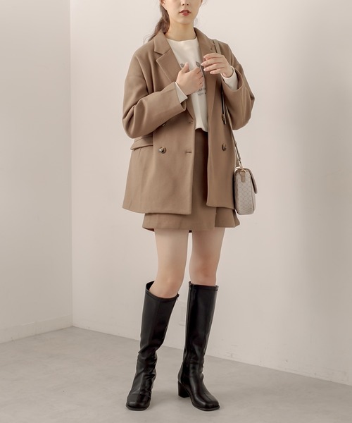 OLIVE des OLIVE(オリーブデオリーブ)の「ラップ風スカパン(スカート・レディース・グレイッシュベージュ/ダークブラウン/ブラウン・FREE)」の11枚目の写真