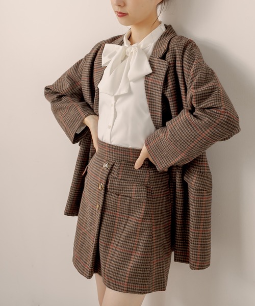 OLIVE des OLIVE(オリーブデオリーブ)の「ラップ風スカパン(スカート・レディース・グレイッシュベージュ/ダークブラウン/ブラウン・FREE)」の22枚目の写真