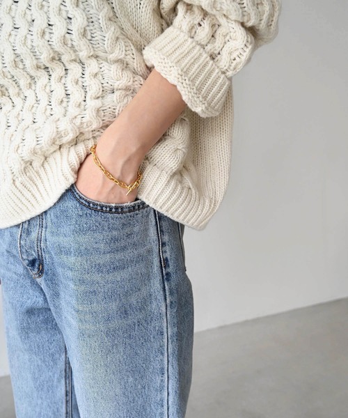 CANAL JEAN（キャナルジーン）の「Pt(ピーティー) アンカーブレス（ブレスレット・レディース・シルバー/ゴールド・ONE SIZE）」の8枚目の写真