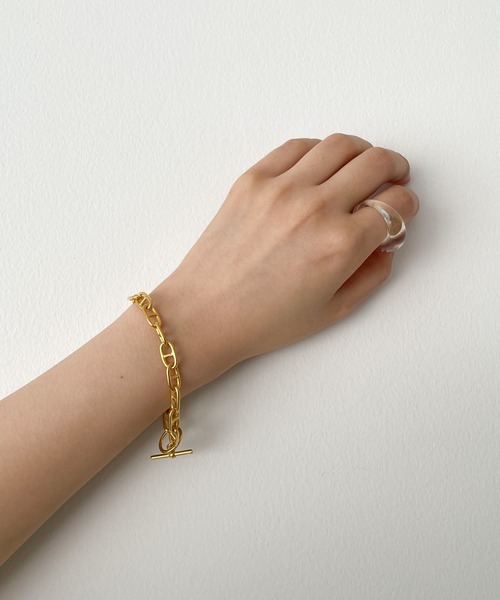 CANAL JEAN（キャナルジーン）の「Pt(ピーティー) アンカーブレス（ブレスレット・レディース・シルバー/ゴールド・ONE SIZE）」の12枚目の写真