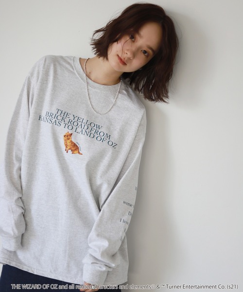 SLOBE citron.(スローブシトロン)の「SLOBE citron.Thewizard of OZ DogTEE【手洗い可能】◆(Tシャツ/カットソー・レディース・グレー系その他・FREE)」の2枚目の写真