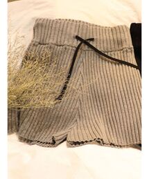 リブニットキュロット