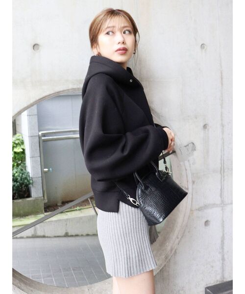 MURUA（ムルーア）の「リブニットキュロット（その他パンツ・レディース・ブラック/グレー/モカ・FREE）」の4枚目の写真