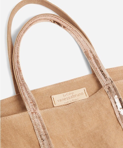 vanessabruno（ヴァネッサブリューノ）の「CABAS MOYEN+ZIP（トートバッグ・レディース・ダークオリーブ/ピンクベージュ・FREE）」の8枚目の写真