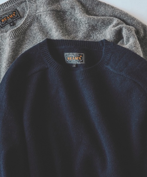 BEAMS PLUS（ビームスプラス）の「BEAMS PLUS / 9ゲージ クルーネックニット（ニット/セーター・メンズ・ベージュ/ネイビー/グレー/オフホワイト/イエロー系その他6/ブルー/グリーン・SMALL/MEDIUM/LARGE/X-LARGE）」の5枚目の写真