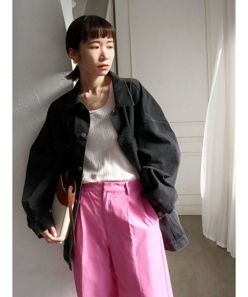 Ungrid(アングリッド)の「ビッグシルエットデニムジャケット(デニムジャケット・レディース・ブルー/ブラック/アイボリー・FREE)」の11枚目の写真