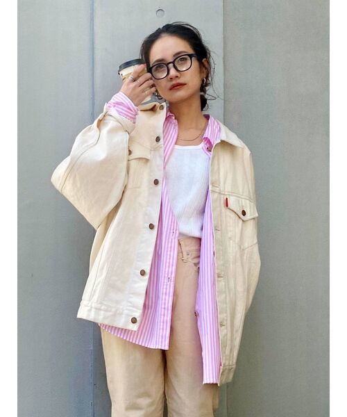 Ungrid(アングリッド)の「ビッグシルエットデニムジャケット(デニムジャケット・レディース・ブルー/ブラック/アイボリー・FREE)」の21枚目の写真