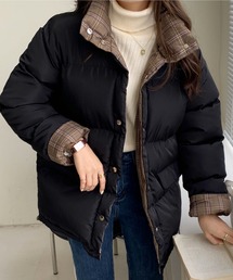 emi+ | リバーシブルチェック中綿ジャケット(ダウンジャケット/コート)