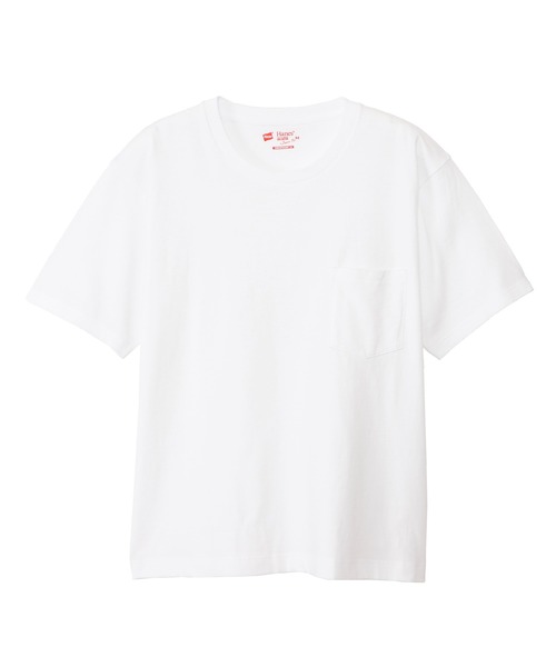 HANES(ヘインズ)の「【Hanes/ヘインズ】レディース ジャパンフィット【2枚組】ボーイフレンドポケットTシャツ 5.3oz(Tシャツ/カットソー・レディース・ホワイト・MEDIUM/LARGE)」の6枚目の写真