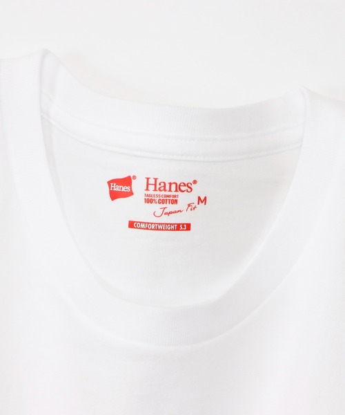 HANES(ヘインズ)の「【Hanes/ヘインズ】レディース ジャパンフィット【2枚組】ボーイフレンドポケットTシャツ 5.3oz(Tシャツ/カットソー・レディース・ホワイト・MEDIUM/LARGE)」の3枚目の写真