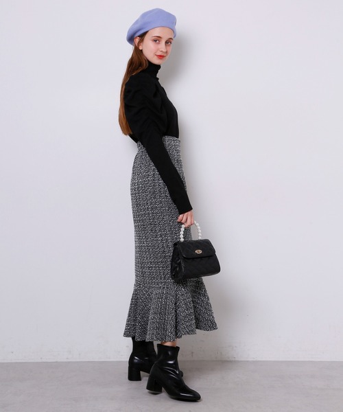 Seemi. byNICECLAUP( シーミーバイナイスクラップ)の「袖コンシャスハイネックリブトップス(Tシャツ/カットソー・レディース・ホワイト系その他/ピンク系その他/ブラック・FREE)」の9枚目の写真