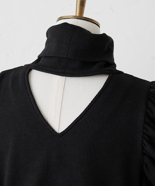 Seemi. byNICECLAUP( シーミーバイナイスクラップ)の「袖コンシャスハイネックリブトップス(Tシャツ/カットソー・レディース・ホワイト系その他/ピンク系その他/ブラック・FREE)」の13枚目の写真