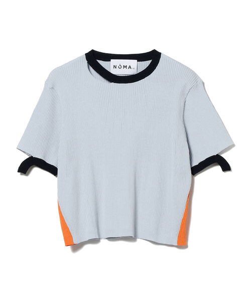 Ray BEAMS(レイビームス)の「NOMA t.d. ×Ray BEAMS / 別注 カットアウト トップス(ニット/セーター・レディース・ライトグレー・ONE SIZE)」の2枚目の写真