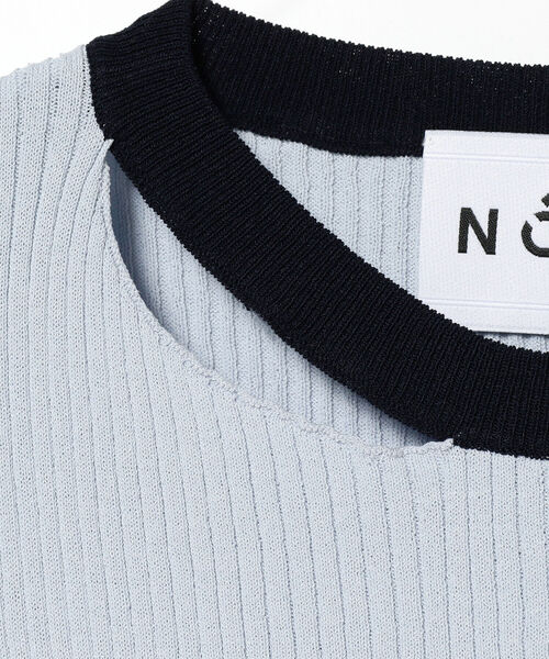 Ray BEAMS(レイビームス)の「NOMA t.d. ×Ray BEAMS / 別注 カットアウト トップス(ニット/セーター・レディース・ライトグレー・ONE SIZE)」の4枚目の写真