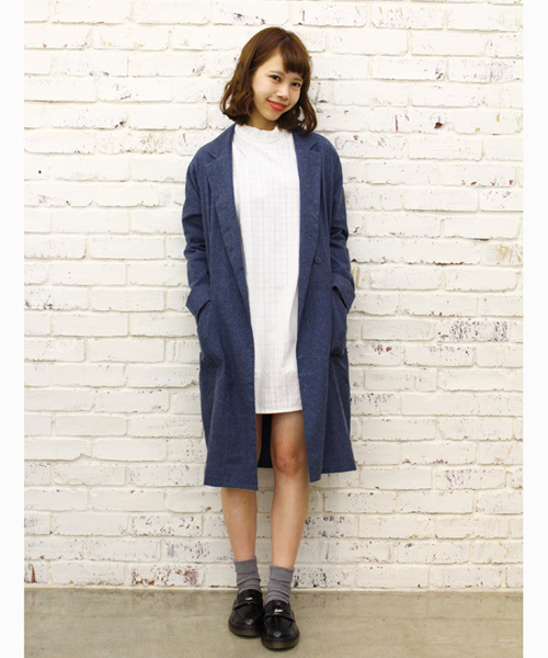 Kastane（カスタネ）の「【Kastane】テーラーガウン（その他アウター・レディース・グレー/ネイビー/その他1・FREE）」の4枚目の写真