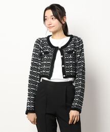 ANDGEEBEE | ツィードニットカーディガン(カーディガン/ボレロ)