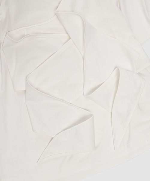 Feng Chen Wang(フェン・チェン・ワン)の「MID SLEEVE DOUBLED T-SHIRT(Tシャツ/カットソー・レディース・ホワイト・S/XS)」の3枚目の写真
