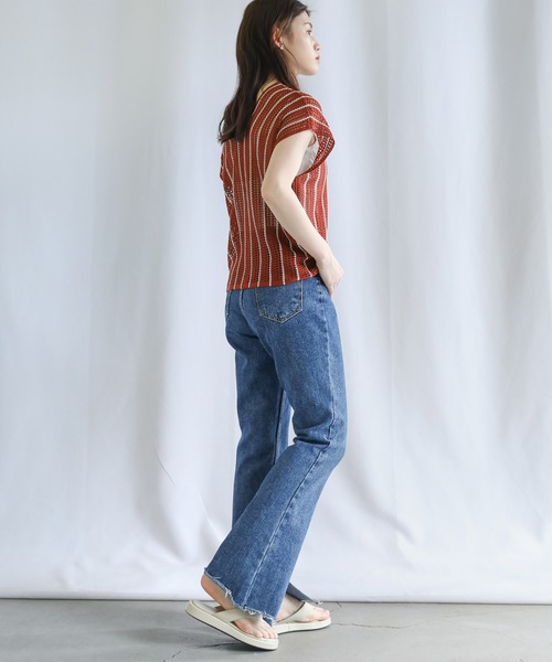 select MOCA（セレクトモカ）の「Vネックメッシュベスト（ベスト・レディース・テラコッタ/グリーン/アイボリー・FREE）」の18枚目の写真