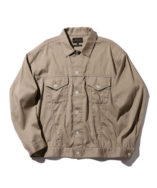 BEAMS PLUS(ビームスプラス)の「BEAMS PLUS / ガーメント ダイ ピケ トラッカー ジャケット(ブルゾン・メンズ・オフホワイト/サックスブルー/ミント/ピンク/ベージュ・SMALL/LARGE/X-LARGE/MEDIUM)」の2枚目の写真