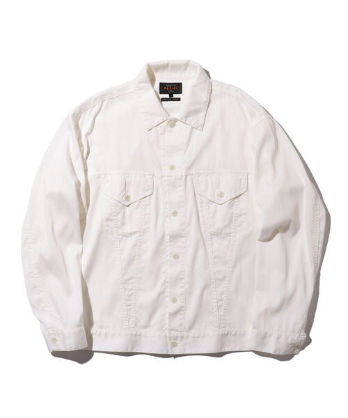 BEAMS PLUS(ビームスプラス)の「BEAMS PLUS / ガーメント ダイ ピケ トラッカー ジャケット(ブルゾン・メンズ・オフホワイト/サックスブルー/ミント/ピンク/ベージュ・SMALL/LARGE/X-LARGE/MEDIUM)」の1枚目の写真