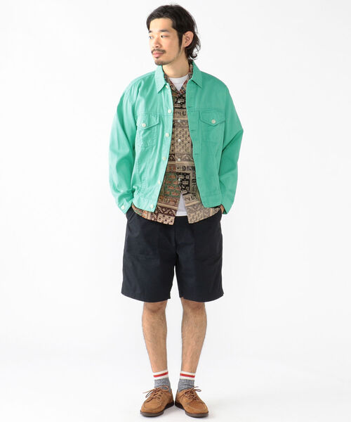 BEAMS PLUS(ビームスプラス)の「BEAMS PLUS / ガーメント ダイ ピケ トラッカー ジャケット(ブルゾン・メンズ・オフホワイト/サックスブルー/ミント/ピンク/ベージュ・SMALL/LARGE/X-LARGE/MEDIUM)」の9枚目の写真