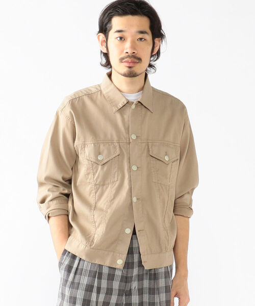 BEAMS PLUS(ビームスプラス)の「BEAMS PLUS / ガーメント ダイ ピケ トラッカー ジャケット(ブルゾン・メンズ・オフホワイト/サックスブルー/ミント/ピンク/ベージュ・SMALL/LARGE/X-LARGE/MEDIUM)」の12枚目の写真