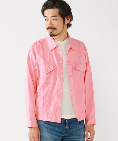 BEAMS PLUS(ビームスプラス)の「BEAMS PLUS / ガーメント ダイ ピケ トラッカー ジャケット(ブルゾン・メンズ・オフホワイト/サックスブルー/ミント/ピンク/ベージュ・SMALL/LARGE/X-LARGE/MEDIUM)」の13枚目の写真