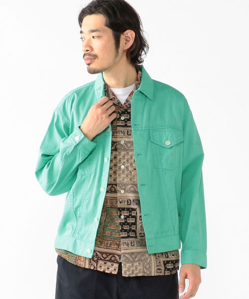 BEAMS PLUS(ビームスプラス)の「BEAMS PLUS / ガーメント ダイ ピケ トラッカー ジャケット(ブルゾン・メンズ・オフホワイト/サックスブルー/ミント/ピンク/ベージュ・SMALL/LARGE/X-LARGE/MEDIUM)」の14枚目の写真