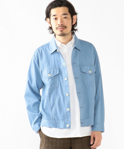 BEAMS PLUS(ビームスプラス)の「BEAMS PLUS / ガーメント ダイ ピケ トラッカー ジャケット(ブルゾン・メンズ・オフホワイト/サックスブルー/ミント/ピンク/ベージュ・SMALL/LARGE/X-LARGE/MEDIUM)」の15枚目の写真
