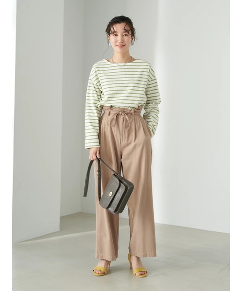 earth music&ecology(アースミュージックアンドエコロジー)の「前ポケットショルダーバッグ*(ショルダーバッグ・レディース・チャコールグレー/ライトブラウン/グレイッシュベージュ・FREE)」の6枚目の写真