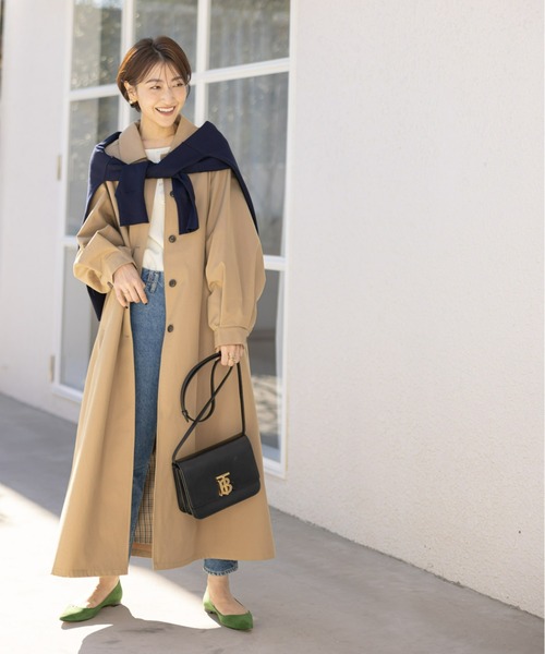 &. NOSTALGIA（アンドドットノスタルジア）の「ステンカラーコート（ステンカラーコート・レディース・ベージュ/モカ・FREE）」の4枚目の写真