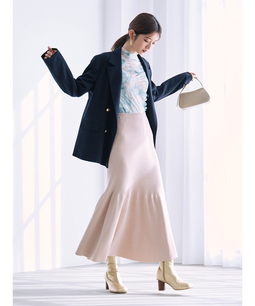 LILY BROWN（リリーブラウン）の「ダブルジャケット（その他アウター・レディース・ピンク/アイボリー/ネイビー・FREE）」の5枚目の写真