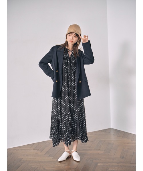 LILY BROWN（リリーブラウン）の「ダブルジャケット（その他アウター・レディース・ピンク/アイボリー/ネイビー・FREE）」の18枚目の写真