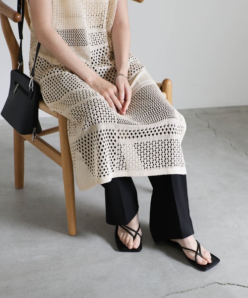 select MOCA(セレクトモカ)の「ノースリーブリネンタッチパッチワークメッシュワンピース(ワンピース・レディース・ブラック/カーキ/アイボリー・FREE)」の20枚目の写真