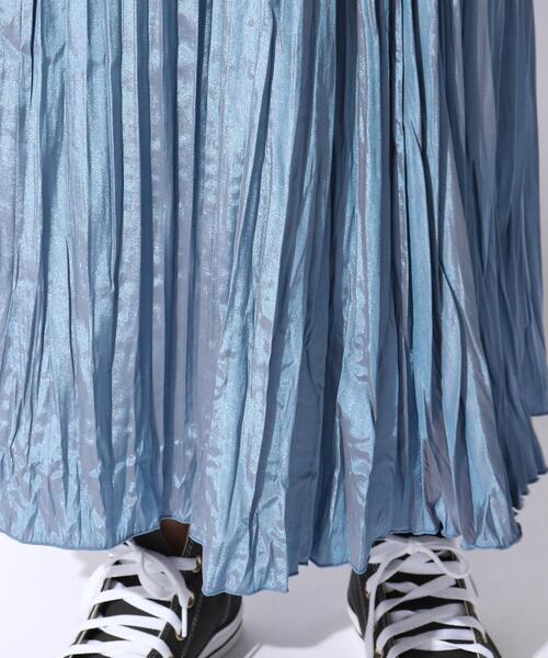 THE SHOP TK （ザ ショップ ティーケー ）の「◆【大人シルエット】シャンブレーワッシャープリーツスカート（スカート・レディース・グリーン/ブラウン系その他/ブルー・11/12/13）」の13枚目の写真