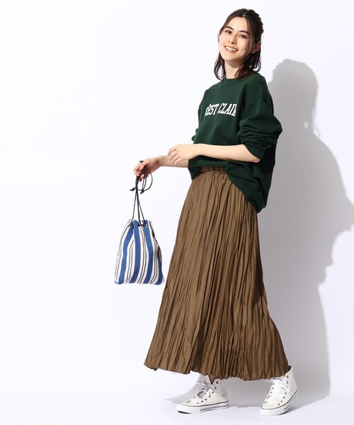 THE SHOP TK （ザ ショップ ティーケー ）の「◆【大人シルエット】シャンブレーワッシャープリーツスカート（スカート・レディース・グリーン/ブラウン系その他/ブルー・11/12/13）」の19枚目の写真