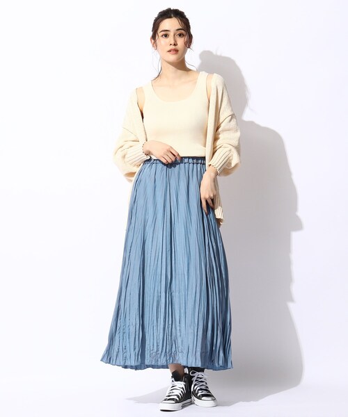 THE SHOP TK （ザ ショップ ティーケー ）の「◆【大人シルエット】シャンブレーワッシャープリーツスカート（スカート・レディース・グリーン/ブラウン系その他/ブルー・11/12/13）」の20枚目の写真