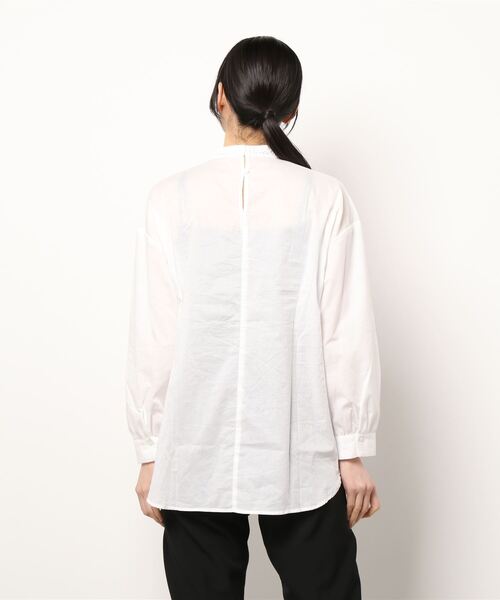 Lugnoncure（ルノンキュール）の「スタンドカラーレースブラウス（シャツ/ブラウス・レディース・ブラック/オフホワイト・ﾌﾘ-）」の4枚目の写真