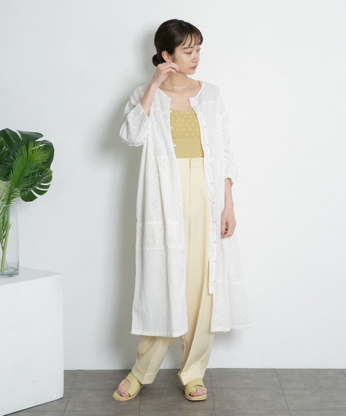 KBF（ケイビーエフ）の「刺繍パッチワークワンピース（ワンピース