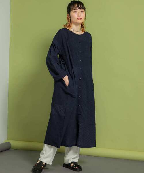 KBF（ケイビーエフ）の「刺繍パッチワークワンピース（ワンピース