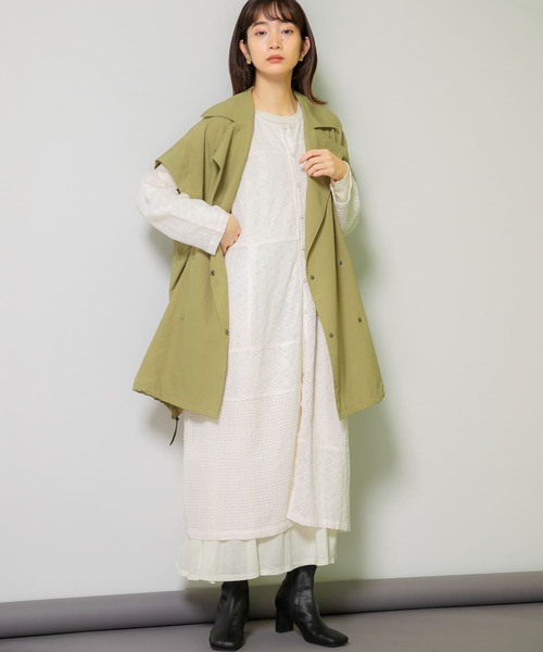 KBF（ケイビーエフ）の「刺繍パッチワークワンピース（ワンピース・レディース・オフホワイト/アイボリー/ネイビー・ONE）」の15枚目の写真