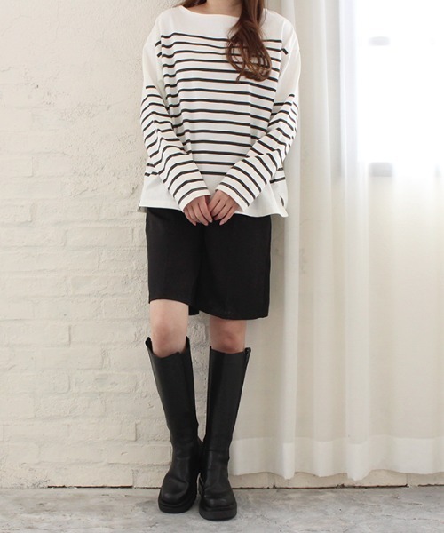 MODE ROBE(モードローブ)の「ハーフパンツ(その他パンツ・レディース・ブラック/ベージュ/アイボリー・FREE)」の3枚目の写真