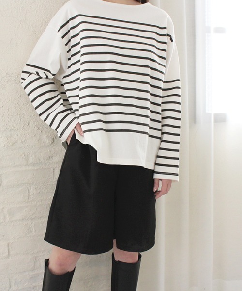 MODE ROBE(モードローブ)の「ハーフパンツ(その他パンツ・レディース・ブラック/ベージュ/アイボリー・FREE)」の5枚目の写真