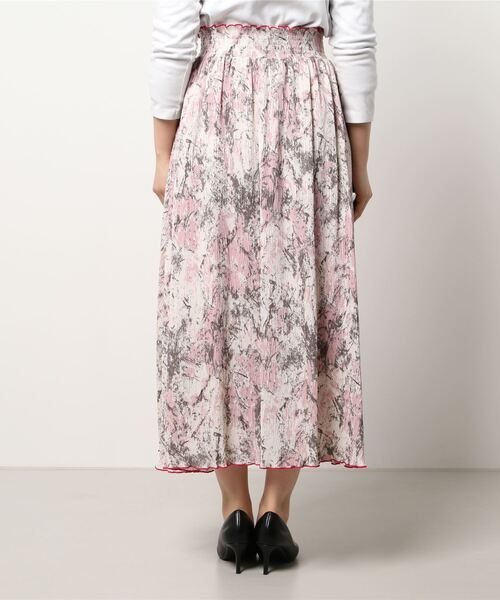 Q（キュー）の「マーブルペイントマイクロプリーツスカート（スカート・レディース・パープル系その他/ピンク系その他・MEDIUM）」の5枚目の写真