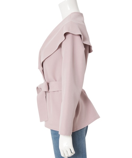 Edit Sheen（エディットシーン）の「【スタイリストプロデュース】セーラーカラーミドル丈ライトジャケット（その他アウター・レディース・グレイッシュベージュ/スモークピンク・S/M）」の7枚目の写真