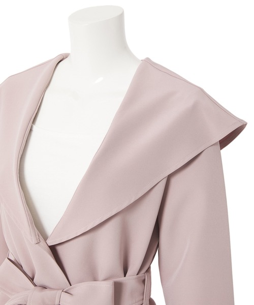 Edit Sheen（エディットシーン）の「【スタイリストプロデュース】セーラーカラーミドル丈ライトジャケット（その他アウター・レディース・グレイッシュベージュ/スモークピンク・S/M）」の9枚目の写真