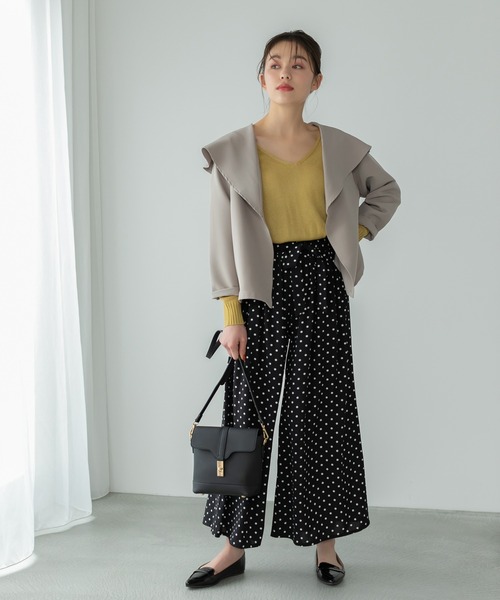 Edit Sheen（エディットシーン）の「【スタイリストプロデュース】セーラーカラーミドル丈ライトジャケット（その他アウター・レディース・グレイッシュベージュ/スモークピンク・S/M）」の21枚目の写真